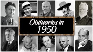 Obituary in 1950 Famous Faces We Lost in 1950 [upl. by Bina]