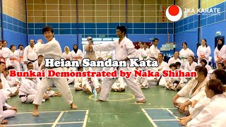 Heian Sandan Kata Bunkai demonstrated by Naka Shihan [upl. by Anirol898]