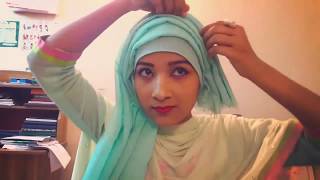 Five Layered Hijab tutorial  Layered Hijab Tutorial  Riku Haque [upl. by Dulsea]