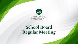 WJCC School Board Regular Meeting from 91724 [upl. by Aihsile401]