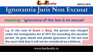 Ignorantia Juris Non Excusat  Legal Maxims  Judiciary  Law Entrance Exam  CLAT  lawfacultyin [upl. by Odlanier167]