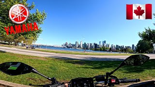 RIDING THROUGH A PARK  RELAXING RIDE ON YAMAHA MT07 [upl. by Retniw]