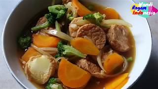 Resep Brokoli Tofu Saus Tiram [upl. by Chapell]