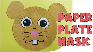 paper plate rat face mask  rat mask making mask animalmask papermask [upl. by Alemahs]