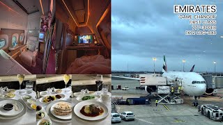 Emirates “Game Changer” First Class Review 777300ER Paris  Dubai [upl. by Acinom741]