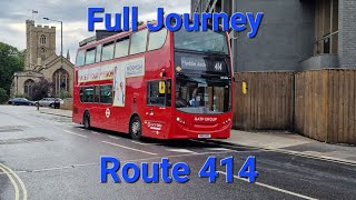 Full Journey on London Bus Route 414 From Putney Bridge To Marble Arch [upl. by Ahsitam]