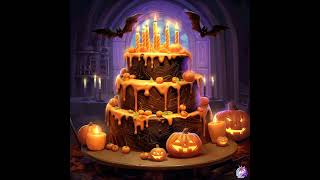 Tap Color  Happy Halloween Happy Birthday Halloween Cake For Children Party Animated Pics [upl. by Aicargatla]