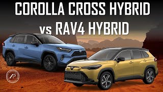 HOW TO DECIDE BETWEEN COROLLA CROSS amp RAV4 HYBRIDS [upl. by Annalla]