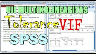 Cara Uji Multikolinearitas Tolerance dan VIF dengan SPSS UPDATE [upl. by Pascale280]