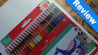 Review Faber Castell colour pencil 48 shades 🎨 [upl. by Brahear311]