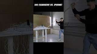 100 Chargers vs IPhone [upl. by Yrrehc687]