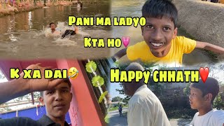 Happy chhath puja to everyone 🫶❤️ pani ma jharyo guys vlog love happy chhath puja [upl. by Tsirhc]