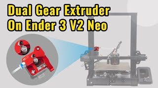 Dual Gear Extruder Ender 3 V2 NeoEnder 3Ender 3 ProMetal Drive Feeder [upl. by Anileva]