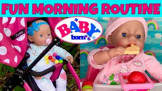 ☀️Fun Baby Born Doll Morning Routine With Skye 🍼Feeding  Changing  Outing  Name Reveal 💖 [upl. by Lust]