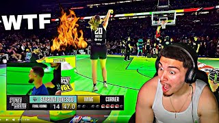 Stephen vs Sabrina 3Point Challenge  2024 NBAAllStar [upl. by Ahsinyd]