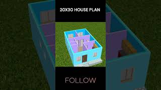 20X30 HOUSE PLAN \ 3D HOUSE housedesign 2bhkhomeplan homedesign 2bhkplan home [upl. by Imot]