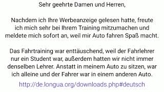 B2 Prüfung Texte schreiben deutsch telc subscribe Beschwerde Fahrtraining Hotel Beschwerde [upl. by Pansie249]