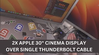 Connecting two 30quot Apple Cinema Display over single thunderbolt cable to Intel MacBook Pro [upl. by Acinat]