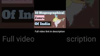 10 biogeographical zones of India  Fo Dillema [upl. by Adnirem]