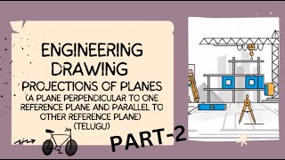 Engineering drawing Projections of planes A Plane PART 2 [upl. by Nyleda467]