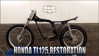 1975 Honda Tl125 K2 Full Restoration Episode 3  Frame building [upl. by Nitsirt]