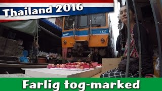 Farlig togmarked i Bangkok Thailand [upl. by Nais]