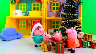 Pig George e Peppa Piga Ganham Presentes de Natal Em Portugues Clube Kids [upl. by Tiffa663]