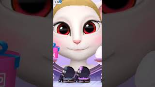 Angela Christmas outfit and make up talkingtom2andtalkingangela2 funny talkingangela [upl. by Eitak]