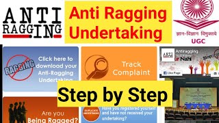 How to apply for online anti ragging undertaking  ANTI RAGGING Certificate Kaise bana hea [upl. by Holle452]