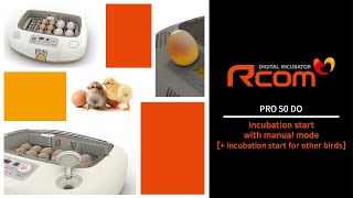 Rcom PRO 50 DO Incubator  Incubation start with manual mode  Incubation start for other [upl. by Eigriv123]