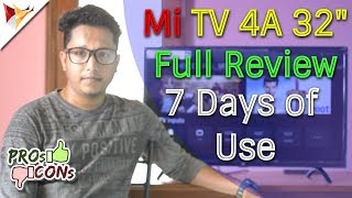 Xiaomi MiTv 4A 32quot Full Indepth Review After 7 Days of Use with Pros amp Cons  Data Dock [upl. by Winters938]