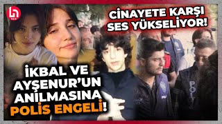 Semih Çelikin canice katlettiği İkbal ve Ayşenur için anma yapmak isteyenlere polis müdahalesi [upl. by Kelvin]