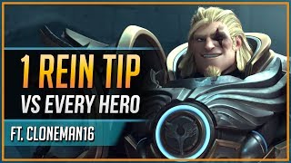 1 REINHARDT TIP for EVERY HERO ft Cloneman16 [upl. by Klinger732]