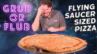 Grub or Flub  Luke travels to MAARS to take on their flying saucersized pizza [upl. by Nnylodnewg356]