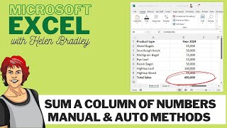 Add a Column of Numbers in Excel for Beginners  Manual amp Auto Methods [upl. by Lenny]