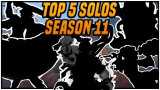 SMITE SEASON 11 TOP 5 SOLOS  THEIR BUILDS [upl. by Eedrahs]