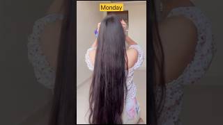 Monday to Sunday ✅ haircare hair shorts ytshorts [upl. by Meek709]