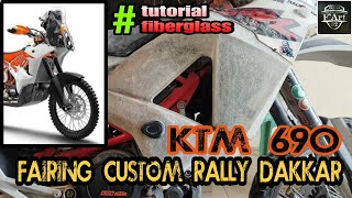 KTM 690 CUSTOM FIBERGLASS FAIRING RALLY DAKKAR [upl. by Harima]