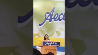 Losliya Singing Adiye song in college event  poovey kaadhal pookum poovey [upl. by Zuckerman640]