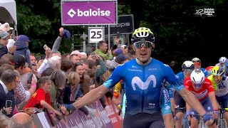 Baloise Belgium Tour Race highlights of Alex Aranburu winning after uphill sprint in Durbuy [upl. by Adali125]