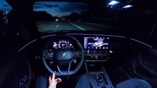 Night POV Drive  2021 CUPRA Formentor VZ 20 TSI  310 HP  ASMR  German Autobahn  Topspeed [upl. by Seely]