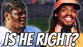 GREATEST OF ALL TIME Cam Newton Sounds Off On Lamar Jackson [upl. by Harrow799]