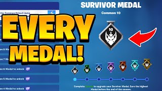 FASTEST WAY TO COMPLETE SURVIVOR MEDAL QUESTS IN FORTNITE Survival Medals [upl. by Avir527]