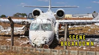 Aircraft Breaks Through Concrete Wall in Brazil [upl. by Anelrahc]