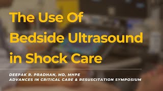 Using Bedside Ultrasound to Guide Shock Care with Dr Deepak Pradhan [upl. by Dorey]