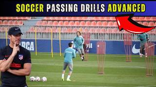 Soccer Passing Drills Advanced Atletico Madrid [upl. by Renruojos]