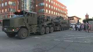 British Army Convoy  depart from Meet the Forces Day at Cardiff Bay [upl. by Sedda749]