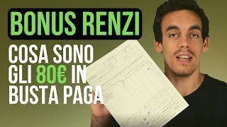 2019 BONUS RENZI gli 80€ in Busta Paga [upl. by Eecak847]