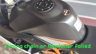 bike abnormal Engine sound type 3 timing chain tensioner ft ktm rc 390 [upl. by Hadsall846]