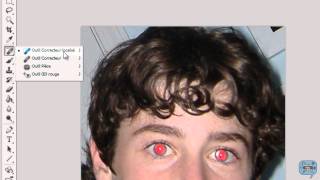 Tuto Adobe Photoshop  Corriger le problème de yeux rouge [upl. by Collie311]